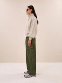 Cargo broek matcha heavy twill pants