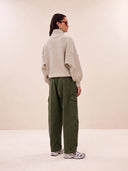 Cargo broek matcha heavy twill pants