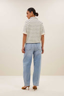 Ecru gestreepte top harper breton