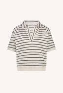 Ecru gestreepte top harper breton