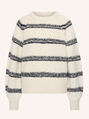 Ecru gebreide trui lucia stripe