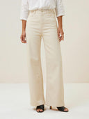 Ecru wide leg jeans lina rw pant
