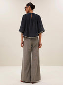 Zwarte blouse emmi embroidery