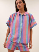 Gestreepte blouse sunny rainbow
