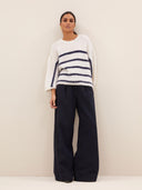 Wollen trui fleur stripe pullover