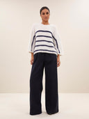 Wollen trui fleur stripe pullover