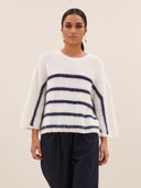Wollen trui fleur stripe pullover