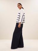 Wollen trui fleur stripe pullover
