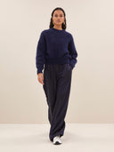 Glanzende broek benji metallic pants