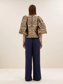 Goudkleurige zasu festive blouse