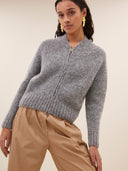 Wollen vest jonas zipp cardigan