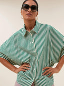 Groen gestreepte blouse sunny