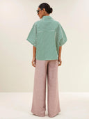 Groen gestreepte blouse sunny