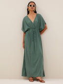 Groene long dress forest night