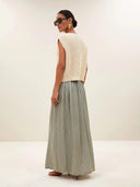 Gestreepte maxi rok reva