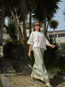 Gestreepte maxi rok reva