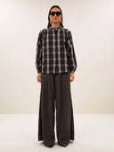 Geruite blouse jagger