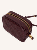 Bruine gevlochten tas kelsey