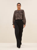 Leopard print blouse gia leo