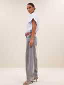 Blauwe blouse pixie chambray