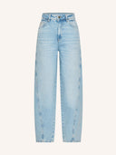 Lichtblauwe barrel jeans begum