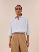 Lichtblauwe blouse norel