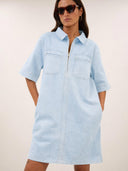 philipe bleached denim dress
