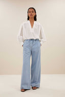 Denim wide leg broek jeff