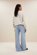 Denim wide leg broek jeff