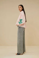Lichtroze blouse sarah short