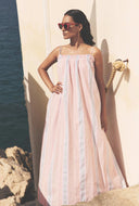 Licht roze jurk lola gloss stripe