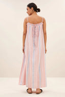 Licht roze jurk lola gloss stripe