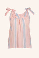 Licht roze top mingo gloss stripe