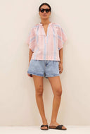 Licht roze blouse vina gloss stripe