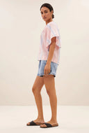 Licht roze blouse vina gloss stripe