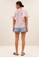 Licht roze blouse vina gloss stripe