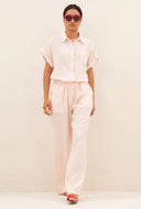 Linnen blouse rose