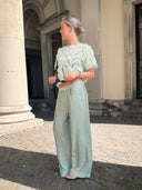 Lichte mintgroene celin gloss pants