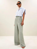 Lichte mintgroene celin gloss pants