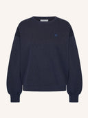 Donkerblauwe lili sparkle sweater