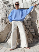 Off-white lux grain jeans