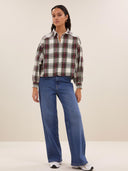 Geruite blouse sarah short check