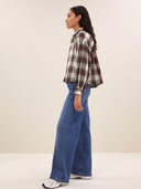 Geruite blouse sarah short check