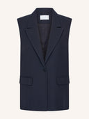 Donkerblauw gilet nes copper stripe