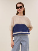 Gebreide trui met streep nino vintage