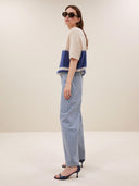 Gebreide trui met streep nino vintage