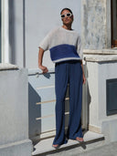 Gebreide trui met streep nino vintage