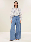 Geprinte blouse nyka