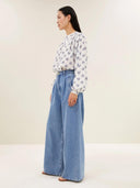 Geprinte blouse nyka