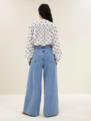 Geprinte blouse nyka